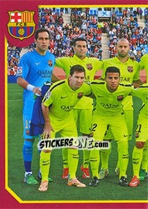 Figurina Team shot (In yellow equip) - FC Barcelona 2014-2015 - Panini