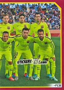 Figurina Team shot (In yellow equip) - FC Barcelona 2014-2015 - Panini
