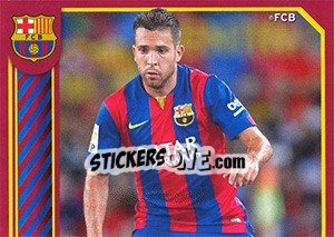 Sticker Jordi Alba in action - FC Barcelona 2014-2015 n. 92 - Panini