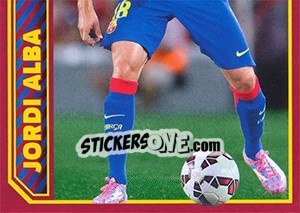 Sticker Jordi Alba in action - FC Barcelona 2014-2015 n. 93 - Panini