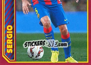 Figurina Sergio in action - FC Barcelona 2014-2015 n. 103 - Panini