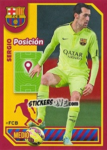 Cromo Sergio (Position) - FC Barcelona 2014-2015 - Panini