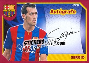 Sticker Sergio (Autografo) - FC Barcelona 2014-2015 - Panini