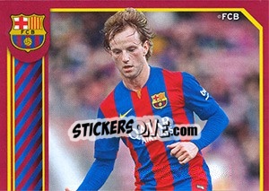 Cromo I. Rakitic in action - FC Barcelona 2014-2015 - Panini