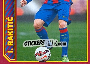 Sticker I. Rakitic in action - FC Barcelona 2014-2015 - Panini
