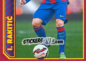 Cromo I. Rakitic in action - FC Barcelona 2014-2015 - Panini