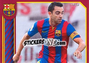 Sticker Xavi in action - FC Barcelona 2014-2015 - Panini