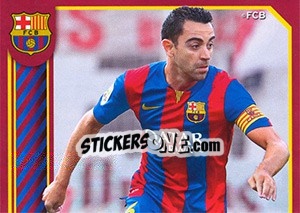 Cromo Xavi in action - FC Barcelona 2014-2015 - Panini