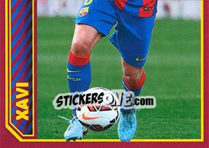 Figurina Xavi in action - FC Barcelona 2014-2015 - Panini