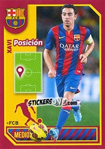 Cromo Xavi (Position) - FC Barcelona 2014-2015 - Panini