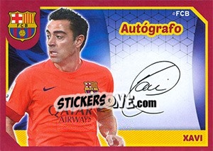 Sticker Xavi (Autografo) - FC Barcelona 2014-2015 - Panini