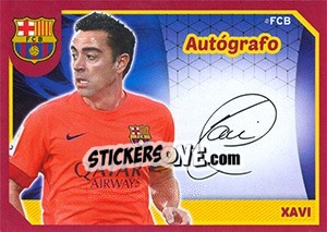 Figurina Xavi (Autografo) - FC Barcelona 2014-2015 - Panini