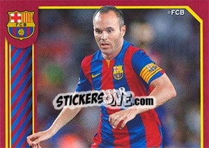 Figurina A. Iniesta in action - FC Barcelona 2014-2015 - Panini