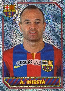 Cromo A. Iniesta (Portrait) - FC Barcelona 2014-2015 - Panini