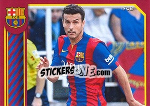 Cromo Pedro in action - FC Barcelona 2014-2015 - Panini