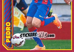 Cromo Pedro in action - FC Barcelona 2014-2015 - Panini