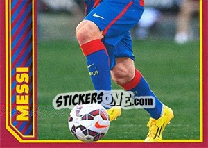Sticker Messi in action - FC Barcelona 2014-2015 n. 137 - Panini