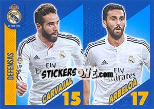 Sticker Carvajal / Arbeloa - Real Madrid 2014-2015 n. 9 - Panini