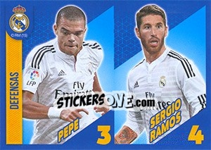 Sticker Pepe / Sergio Ramos - Real Madrid 2014-2015 n. 10 - Panini
