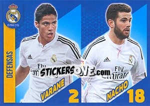 Cromo Varane / Nacho Fernández - Real Madrid 2014-2015 - Panini