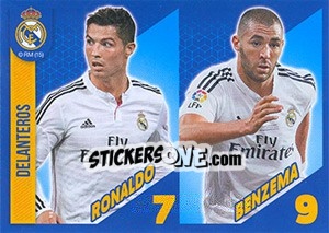 Cromo Cristiano Ronaldo / Benzema - Real Madrid 2014-2015 - Panini