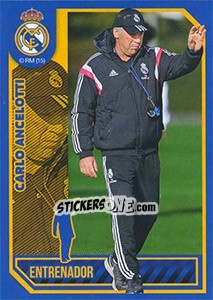 Sticker Carlo Ancelotti (Position) - Real Madrid 2014-2015 n. 22 - Panini