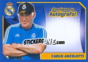 Figurina Carlo Ancelotti (Autografo) - Real Madrid 2014-2015 - Panini