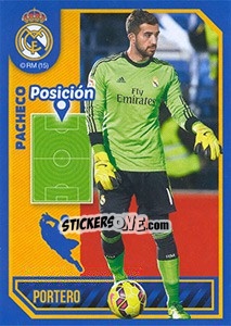 Sticker Fernando Pacheco (Position) - Real Madrid 2014-2015 n. 38 - Panini