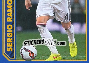 Sticker Sergio Ramos in action - Real Madrid 2014-2015 n. 55 - Panini