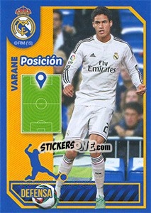 Sticker Raphael Varane (Position) - Real Madrid 2014-2015 - Panini