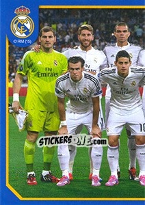 Sticker Team shot (In white equip) - Real Madrid 2014-2015 n. 79 - Panini