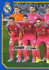 Sticker Team shot (In pink equip) - Real Madrid 2014-2015 n. 81 - Panini