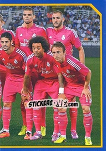 Sticker Team shot (In pink equip) - Real Madrid 2014-2015 n. 82 - Panini