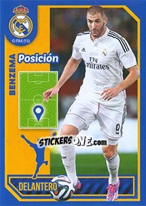 Sticker Karim Benzema (Position) - Real Madrid 2014-2015 n. 140 - Panini
