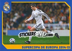 Sticker Cristiano Ronaldo in action (Supercopa de Europa) - Real Madrid 2014-2015 - Panini