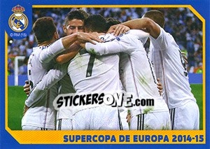 Sticker Goal Celebration (Supercopa de Europa) - Real Madrid 2014-2015 n. 153 - Panini