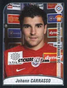 Sticker Johann Carrasso - FOOT 2009-2010 n. 292 - Panini