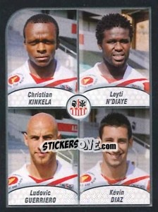 Sticker Kinkela / N'Diaye / Guerriero / Diaz - FOOT 2009-2010 - Panini