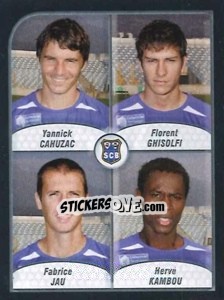 Sticker Cahuzac / Ghisolfi / Jau / Kambou - FOOT 2009-2010 - Panini