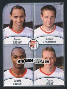 Sticker Grougi / Lesoimier / Fabien / Bigne - FOOT 2009-2010 n. 554 - Panini