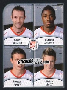 Sticker Bouard / Socrier / Poyet / Roux - FOOT 2009-2010 - Panini