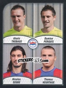 Cromo Thebaux / Perquis / Seube / Heurtaux - FOOT 2009-2010 - Panini