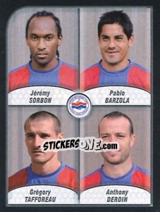 Cromo Sorbon / Barzola / Tafforeau / Deroin - FOOT 2009-2010 - Panini