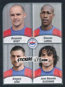 Sticker Nivet / Langil / Leca / Eluchans - FOOT 2009-2010 n. 561 - Panini