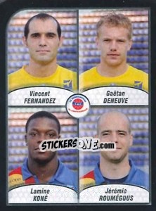 Sticker Fernandez / deneuve / lamine Kone / roumegous - FOOT 2009-2010 n. 566 - Panini