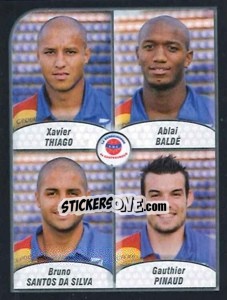 Sticker Thiago / Balde / Santos da Silva / Pinaud - FOOT 2009-2010 - Panini