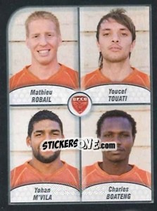 Figurina Robail / Touati / M'vila / Boateng - FOOT 2009-2010 n. 582 - Panini
