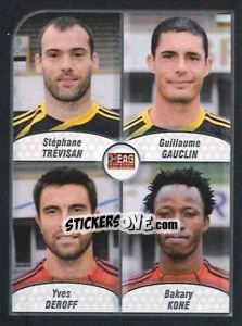 Sticker Trevisan / Gauclin / Deroff / Bakary Kone - FOOT 2009-2010 n. 587 - Panini