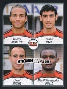 Sticker Argellier / Saad / Mathis / Diallo - FOOT 2009-2010 n. 588 - Panini