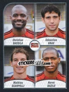 Sticker Bassila / Grax / Scarpelli / Bazile - FOOT 2009-2010 n. 590 - Panini